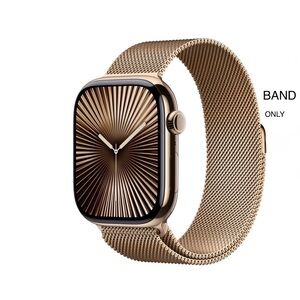 🎉🎉HOST PICK!🥳🥳🎊APPLE WATCH BAND(M/L) GOLD MILANESE LOOP NEW IN BOX NEVER WORN